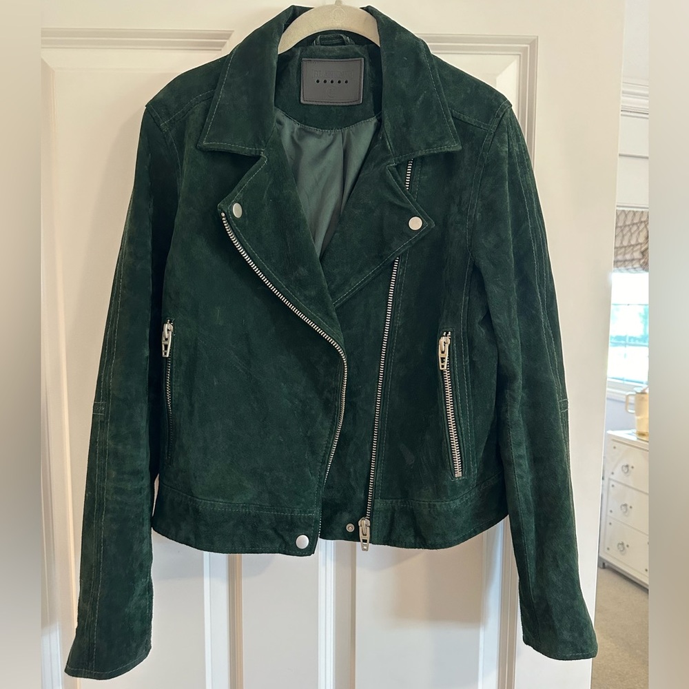 Blank NYC forest green suede jacket